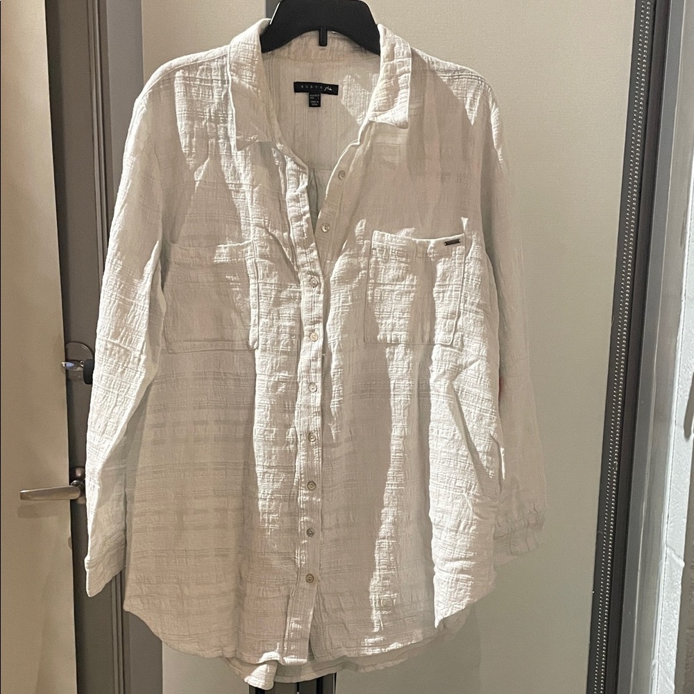 🌟 Rusty Cream Textured Long Sleeve Dress